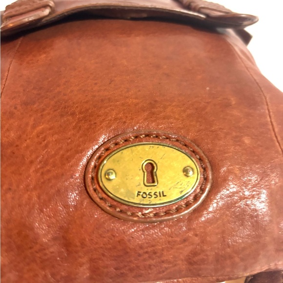 Fossil Brown Leather Crossbody Bag main - Picture 5 of 9